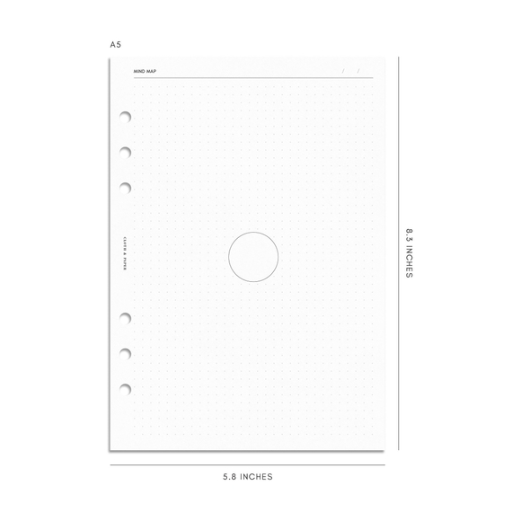 Cloth and Paper Mind Mapping Insert-A5 available in Unpunched & 6-ring 20e - Picture 5 of 8